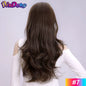 24" Synthetic Wave 3/4 Ladies Half Wig Hair Wavy Wigs with Comb on a Mesh Head Cap Clip in Hair Extension