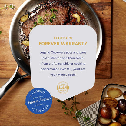 Stainless Steel Cookware Set | 5 Ply 12-Piece Pot and Pan Set Induction Compatible, Non-Toxic | Best Heavy Duty 18/8 Full Clad Construction | Oven Safe Even Heating PFOA PTFE PFOS Free