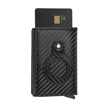 Rfid Credit Card Holder Wallet for Airtag Men Women Wallets Money Bags Leather Wallet for Apple Air Tag Purses Smart Wallet