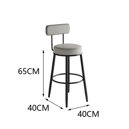 Modern Metal Bar Stools Luxury Black Leather Dining Room Chairs High-Quality Barstools Home Decoration Furniture for Living Room