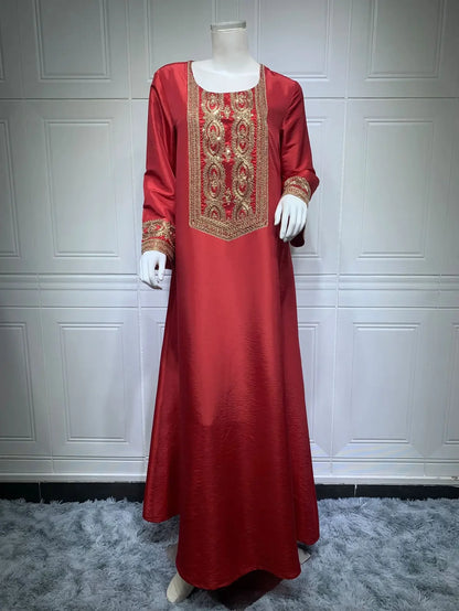Fashion Floral Print Muslim Dress Women Dubai Arab Abaya Dubai Arabic Turkey Moroccon Kaftan Islamic Clothing India Gown Robe