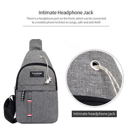 Men'S Chest Bags Casual Waist Bags Small Short Trip Travel Carry Bags Men'S Waterproof Shoulder Crossbody Bags Nylon Handbags
