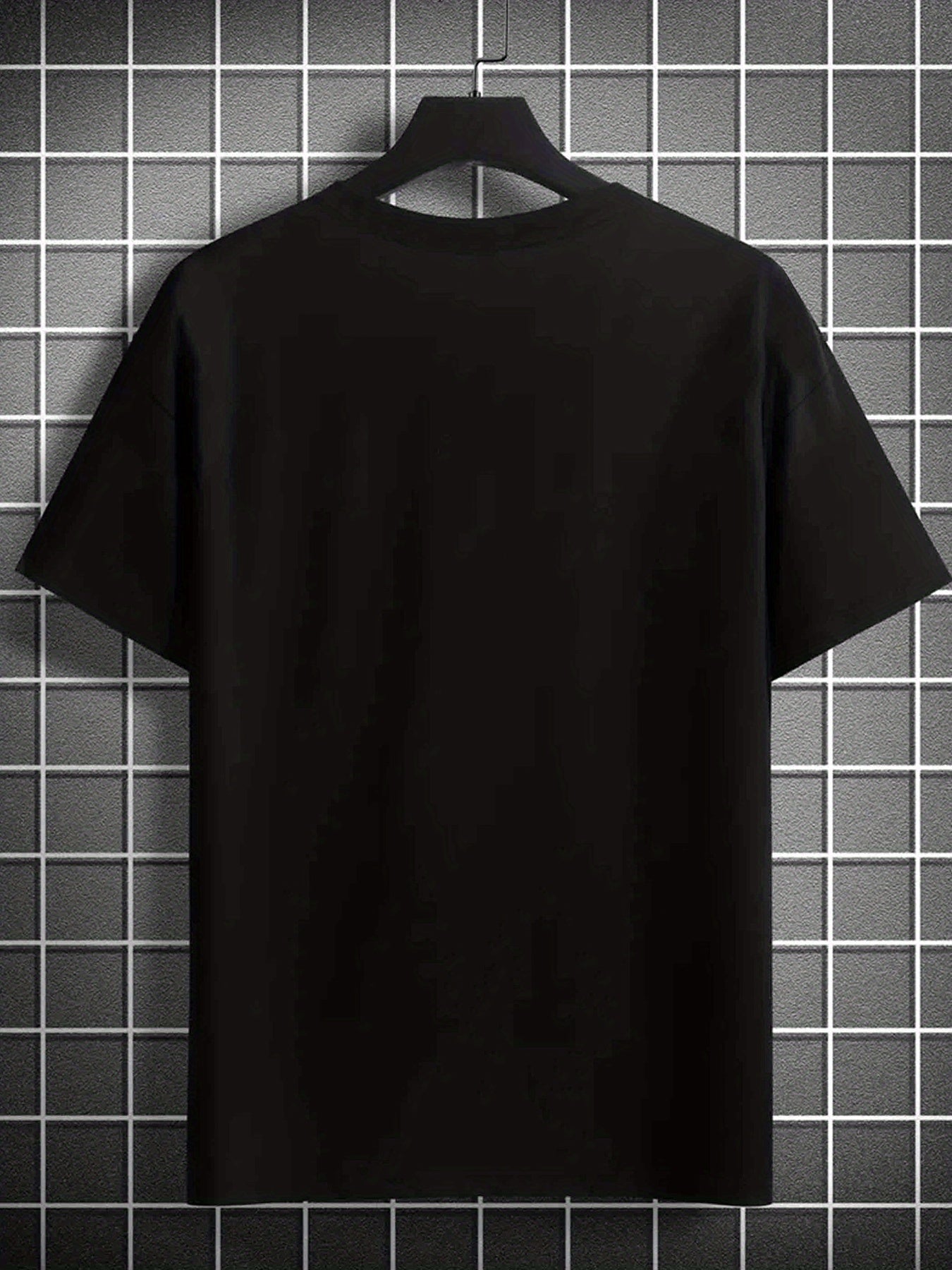 Parents' Advice Letter Printed Men's Round Neck Short Sleeved T-shirt, Fashionable T-shirt, Casual And Comfortable Lightweight Top Suitable For Summer