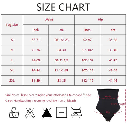 Women Sexy Thong Tummy Control Slimming Panties High Waist Trainer Seamless Shapewear Girdle Bodysuit Body Shaper
