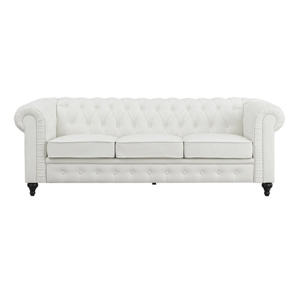 Emery 3 Seater & Loveseat Combo-Color:White