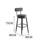 Modern Metal Bar Stools Luxury Black Leather Dining Room Chairs High-Quality Barstools Home Decoration Furniture for Living Room