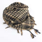 Unisex Lightweight Plaid Tassel Arab Desert Shemagh Keffiyeh Scarf Wrap Pashmina