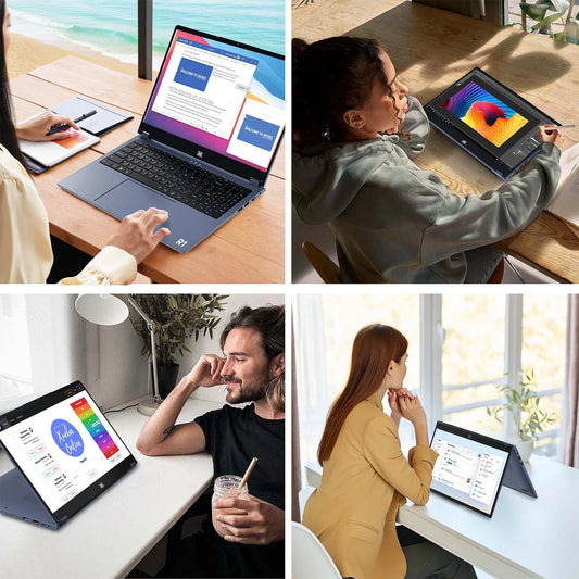 15.6In 2 in 1 Laptop Touchscreen 16GB DDR4 1TB SSD Tablet Computer with 6-Core 8-Thread Intel I3-1215U Processor, 360° Flip, FHD IPS
