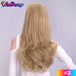 24" Synthetic Wave 3/4 Ladies Half Wig Hair Wavy Wigs with Comb on a Mesh Head Cap Clip in Hair Extension