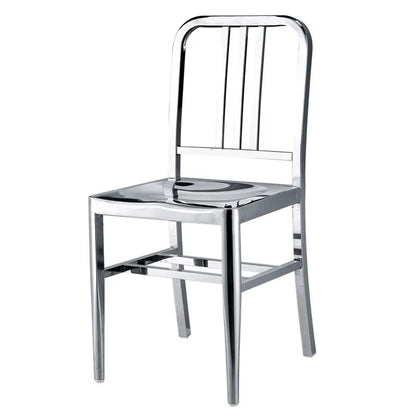Stainless Steel Chair Industrial Dining Chairs Metal Frame Nordic Modern Minimalist Chair with Back Outdoor Restaurant Furniture