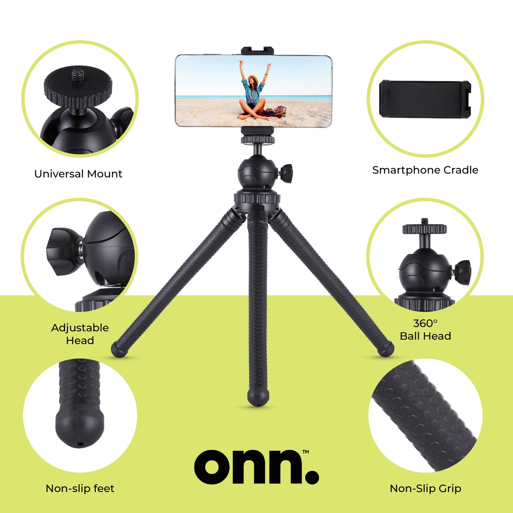 Adjustable Mini Tripod Stand for Compact Cameras, Gopro Cameras, and Smartphones