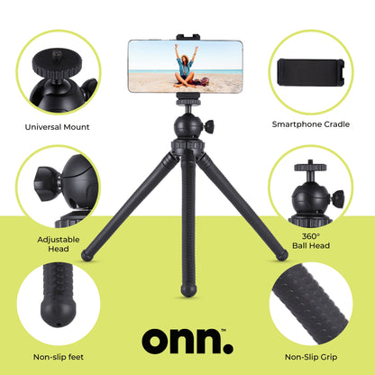 Adjustable Mini Tripod Stand for Compact Cameras, Gopro Cameras, and Smartphones