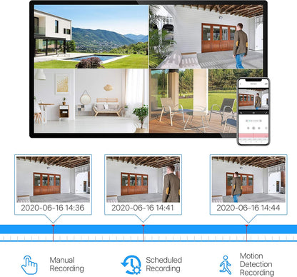 5MP Lite Home Security Camera System with 1TB Hard Drive,8Ch H.265+ CCTV Dvr,8Pcs 1080P 1920TVL Weatherproof Surveillance Cameras,80Ft Night Vision,Motion Alert,Remote Access for 24/7 Recording