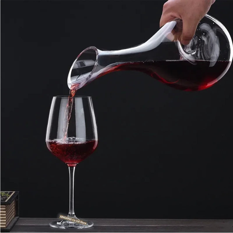 Wine Decanter Lead-Free Crystal Glass Wine Decanter Home Bars Champagne Pourer Snail Shaped Decanter Brandy Bottle Container