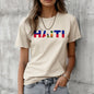 Haiti Tshirt Women Graphic Anime Streetwear T Shirt Female Y2K Harajuku Anime Clothing