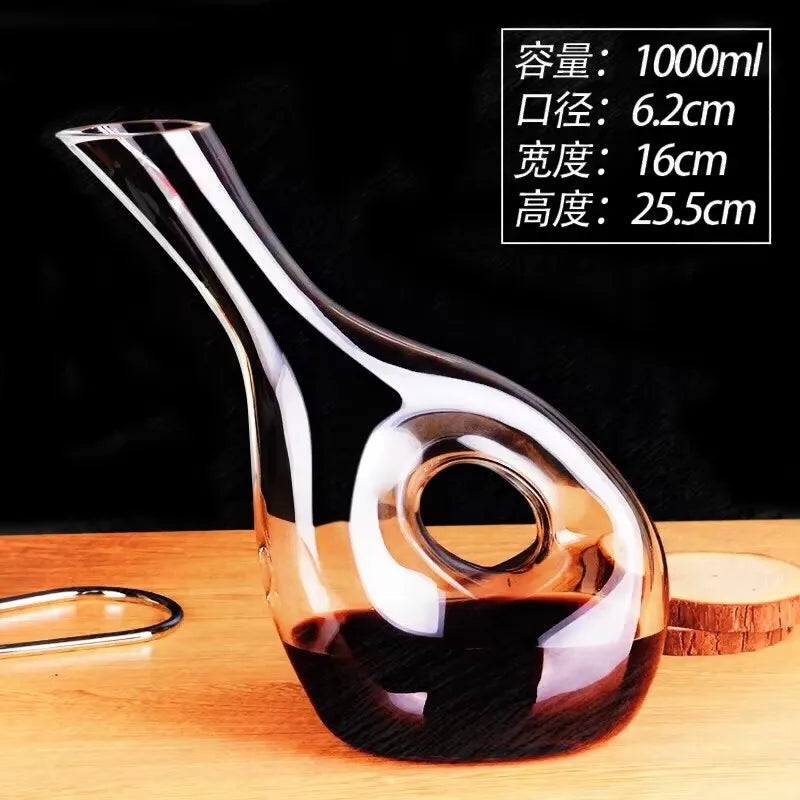 Wine Decanter Lead-Free Crystal Glass Wine Decanter Home Bars Champagne Pourer Snail Shaped Decanter Brandy Bottle Container
