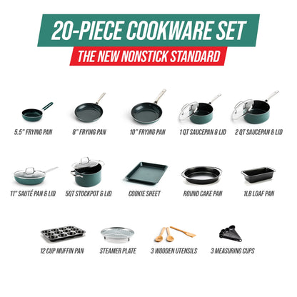 Green Diamond 20Pc Set, Green