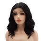 Hair Curly Short 14Inch Black Wig Heavy Density Heat Resistant Realistic Synthetic Lace Front Wigs