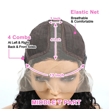 Short Curly Human Hair Bob Wig Water Lace Front Human Hair Wigs Forwomen Preplucked Brazilian Glueless 13X4 Lace Wig hair