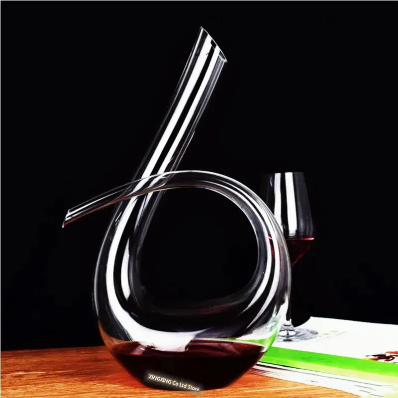 Wine Decanter Lead-Free Crystal Glass Wine Decanter Home Bars Champagne Pourer Snail Shaped Decanter Brandy Bottle Container