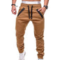 HOT SALES!!! New Arrival Men Fashion Drawstring Zip Strips Pockets Ankle Tied Long Pants Sports Trousers Wholesale Dropshipping
