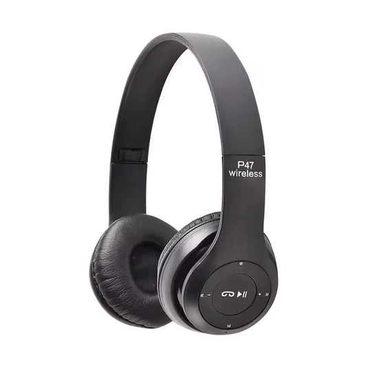 P47 Wireless Bluetooth Headphone with Microphone Foldable Headsets Bass Hifi Sound Music Stereo Earphone for Smartphones TV Game
