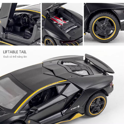 1/32 Cars Toys Auto to Scale Lambor LP770 Diecast Model Cars Alloy Autos Toys Gift for Boys Pull Back Light Music Kids Car