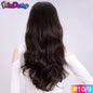 24" Synthetic Wave 3/4 Ladies Half Wig Hair Wavy Wigs with Comb on a Mesh Head Cap Clip in Hair Extension