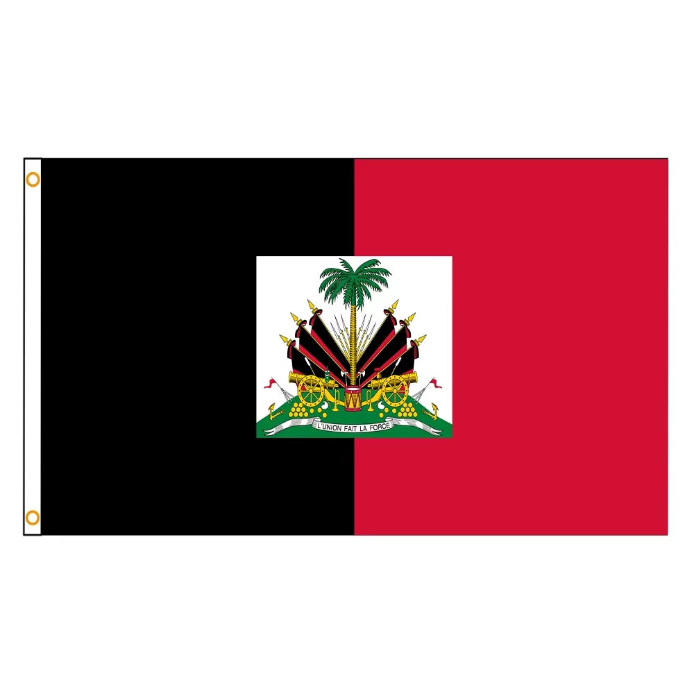 FLAGDOM 90X150Cm Flag of Haitian National History for Decoration Haiti Flag