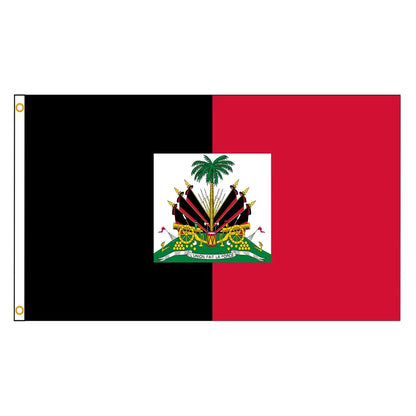 FLAGDOM 90X150Cm Flag of Haitian National History for Decoration Haiti Flag